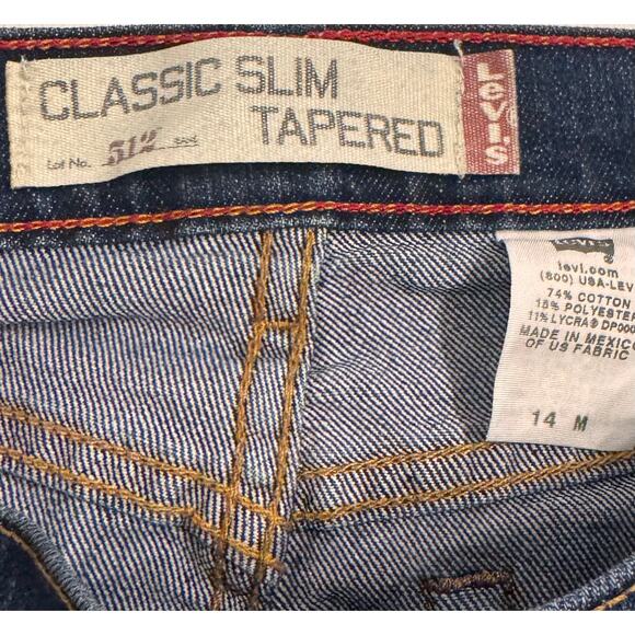 Levi's Women's 512 Classic Slim Tapered Jeans Dark Wash Size 14 - Picture 2 of 4